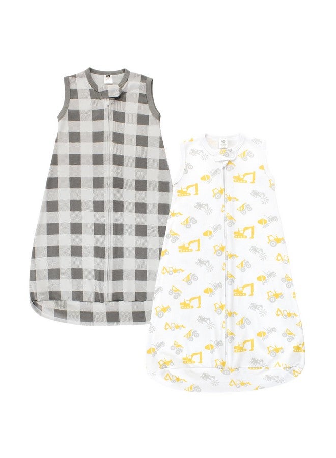 Hudson Baby Unisex Baby Cotton Wearable Sleeping Bag, Sack, Blanket, Construction Vehicles Sleeveless, 3-9 Months - Image 1