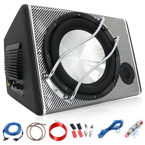 LORPHEIR 3800W 10" Car Subwoofer with Audio Cable - High Power Bass System for Car Audio Upgrade, Adjustable Bass Boost, Compact Design for Trunk Installation - Image 1