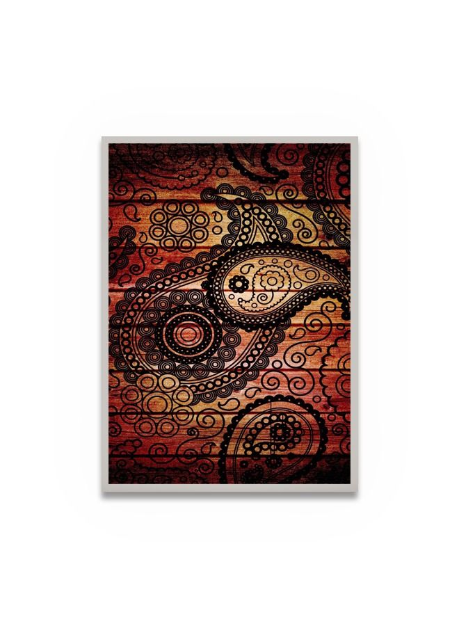 ماركتنا لوحة جدارية قماشية فنية لتزيين الحائط بتصميم تجريدي  مع برواز فضي مجوف مقاس (120x80) قطعة واحدة - Image 2