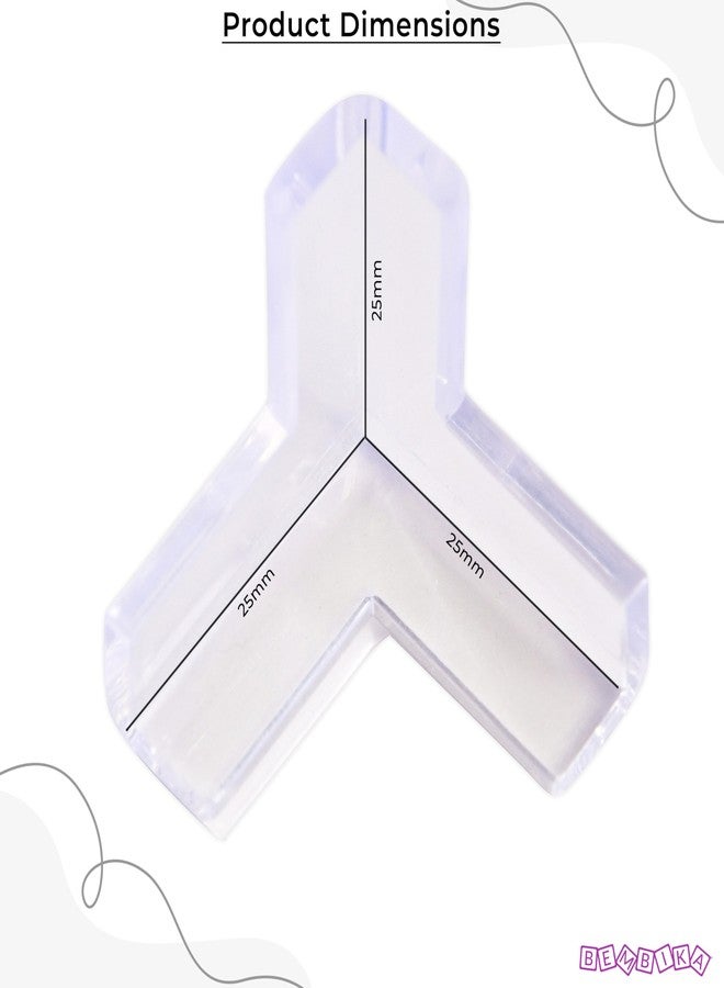 BEMBIKA Baby Safety Corner Protector, Baby Proofing Edge & Corner Guards T-Shaped Transparent Acrylic Protector for Furniture Table Glass Corner Guards for Sharp Edges-(4 Pcs)(T-Shape) - Image 5