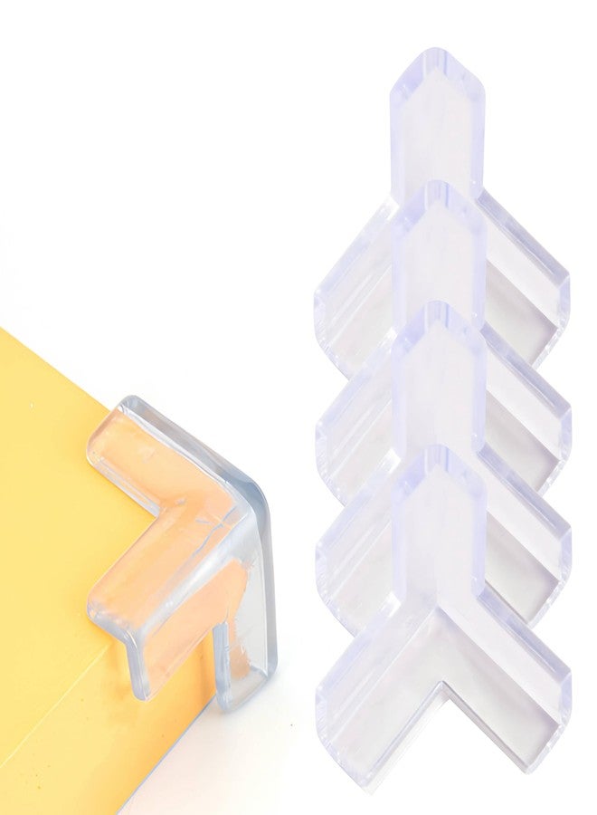 BEMBIKA Baby Safety Corner Protector, Baby Proofing Edge & Corner Guards T-Shaped Transparent Acrylic Protector for Furniture Table Glass Corner Guards for Sharp Edges-(4 Pcs)(T-Shape) - Image 1