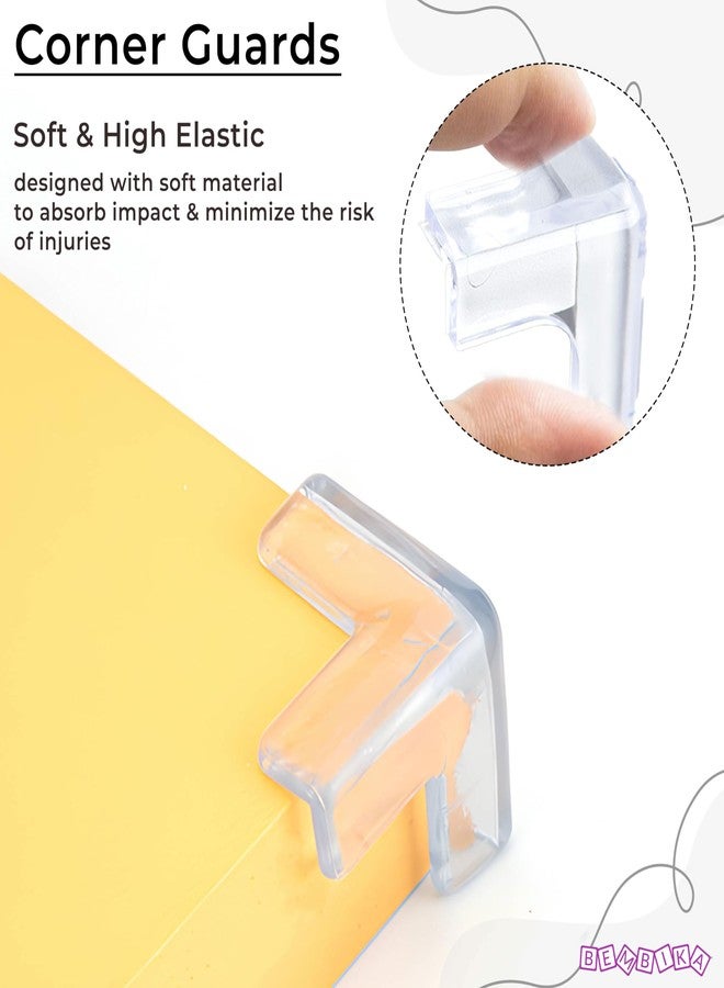 BEMBIKA Baby Safety Corner Protector, Baby Proofing Edge & Corner Guards T-Shaped Transparent Acrylic Protector for Furniture Table Glass Corner Guards for Sharp Edges-(4 Pcs)(T-Shape) - Image 2