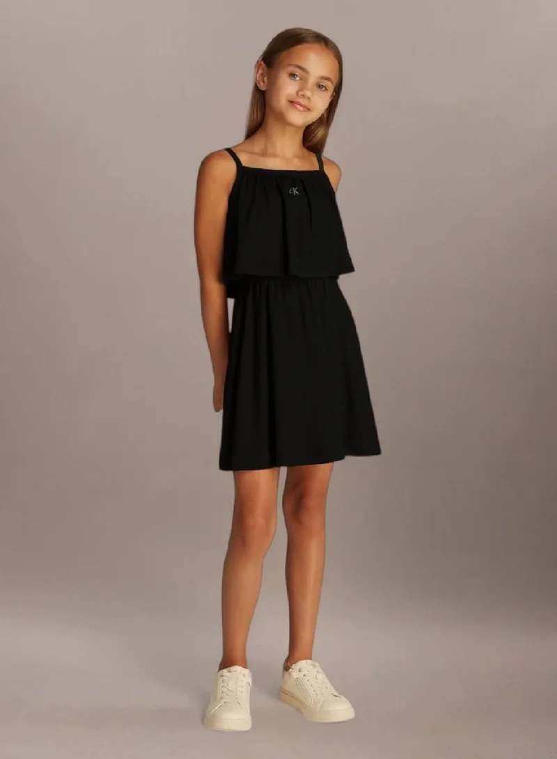 كالفن كلاين جينز فستان بدون أكمام متعدد الطبقات