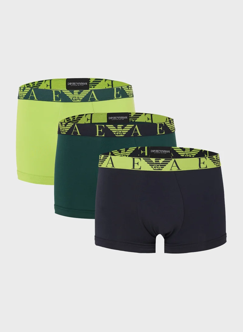 امبوريو ارماني 3 Pack Of Logo Boxers