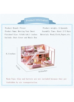 Flever Flever Dollhouse Miniature DIY House Kit Creative Room with Furniture for Romantic Artwork Gift (Meeting Your Sweet)  - Image 2