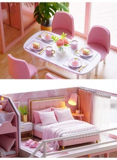 Flever Flever Dollhouse Miniature DIY House Kit Creative Room with Furniture for Romantic Artwork Gift (Meeting Your Sweet)  - Image 4