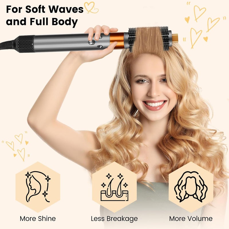 PUREGUST Enhanced Volume Round Brush Accessory Compatible with Dyson Airwrap HS01 HS05 HS08 Improved Bristles for Dry Hair, Adds Volume, Styles Fringes and Leaves Hair Straight - Image 5