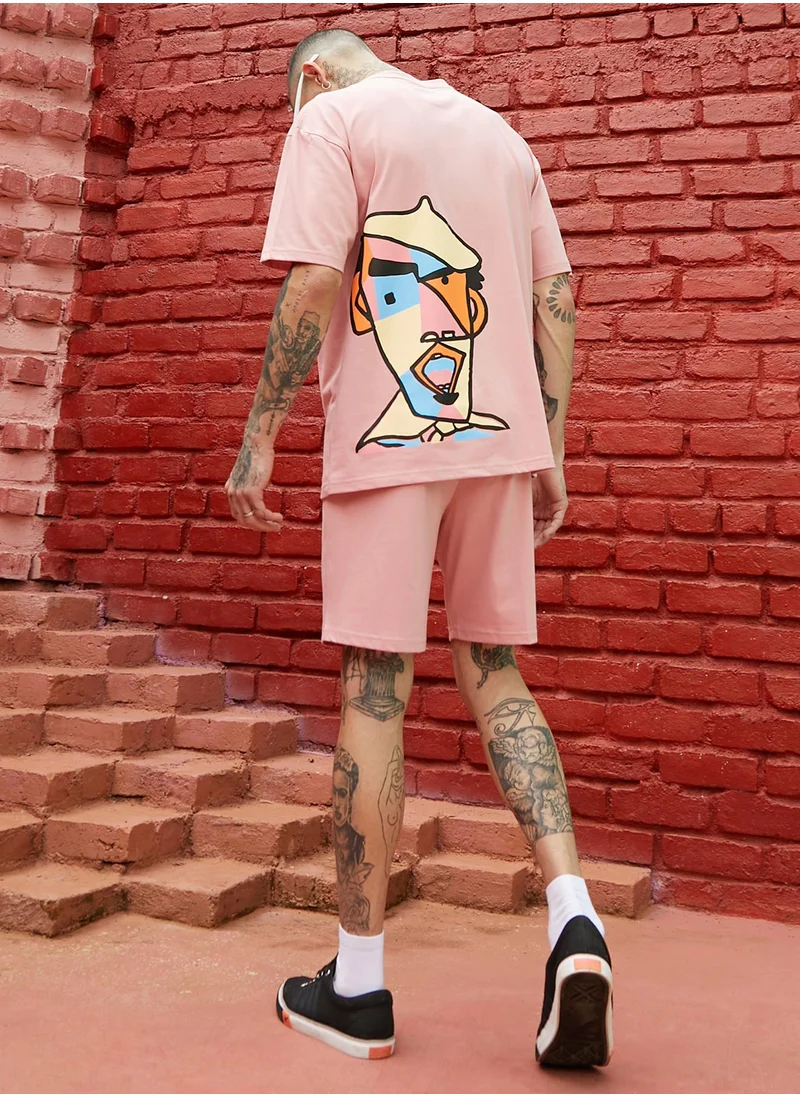 كامبوس سوترا مجموعة Peach Cupid Co-Ord للرجال