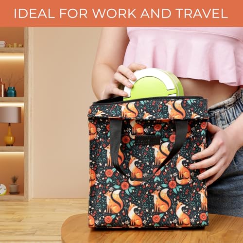 HAMELIN Lunch Bag for Office | Leakproof Tiffin Box Bag for Office, School & Travel | Lunch Box Bags for Men, Women & Kids | Stylish Lunch Bags for Boys & Girls|Tiffin Bag for Travel| Quick Brown Fox - Image 4