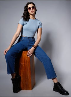 HIGH STAR High-Rise Clean Look Light Fade Stretchable Jeans for Women  - Image 2
