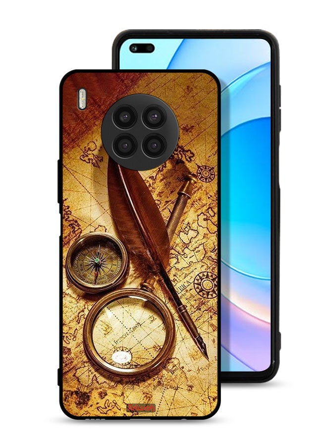 Tolwak Honor 50 Lite Protective Case Cover Vintage Compass - Image 1