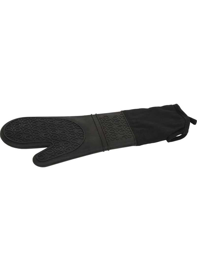 Epinox Silicone Oven Mitt-Fireproof Non-Stick Glove Black 41.5 cm 