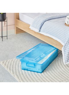 Home Box Rolling Underbed Storage Box with Wheel and Lid 35 L  - Image 1