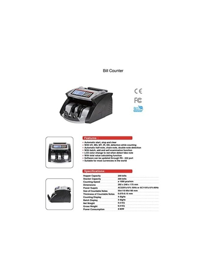 Automatic Money Counter Machine – Fast & Accurate Currency Counter with Counterfeit Detection, LED Display & High-Speed Note Counting