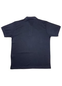 كول تيكس تي شيرت بولو من Cooltex للجنسين مصنوع من القطن والبوليستر باللون الأزرق الداكن وأكمام قصيرة ناعمة ومريحة  - Image 2