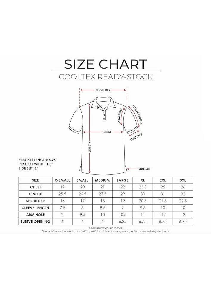 Cooltex Unisex Cotton Polyester Plain Navy Blue Polo T-Shirts Cool Dry-Fit Material Short Sleeves Soft and Comfortable
