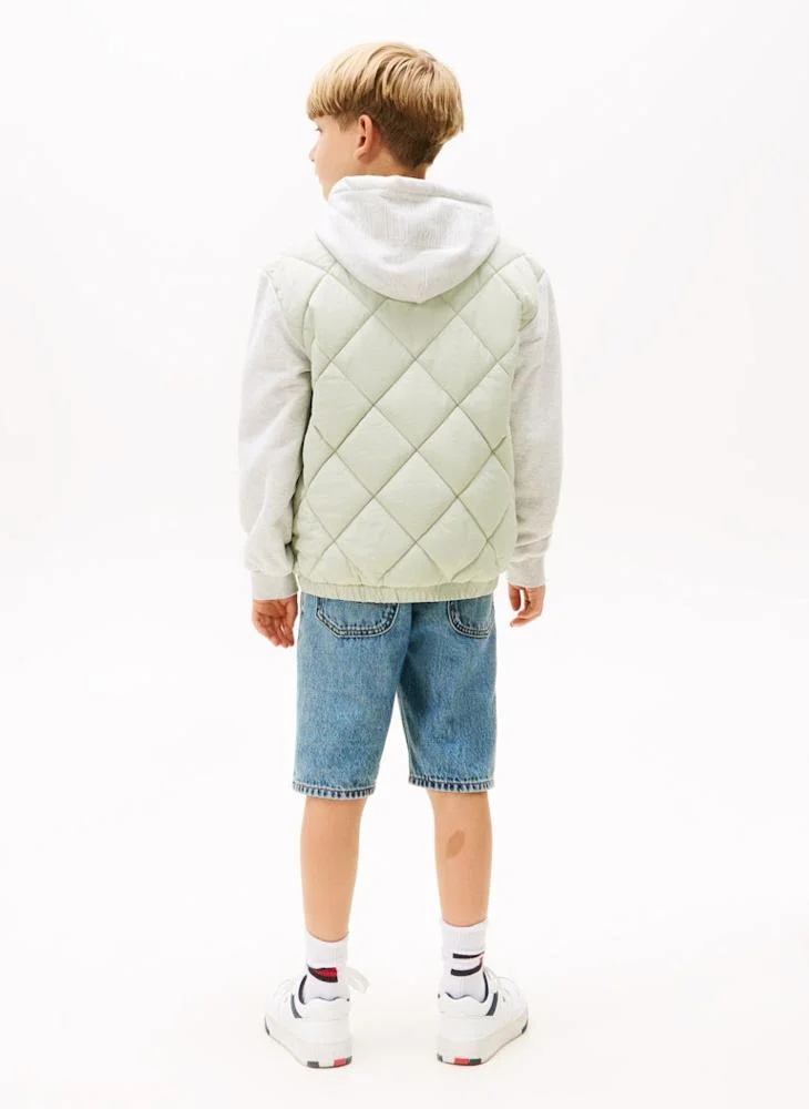 تومي هيلفيغر Kids Mix Media Quilted Jacket