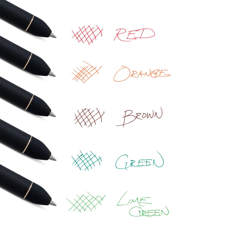 Pentel EnerGel Kuro Shades of Leaves, Retractable Liquid Gel Pen, Assorted Ink Colors, Pack of 5 (BL437LVSPF5) - Image 3
