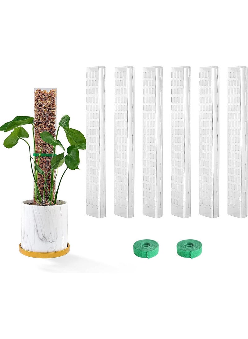 ChicAbode 6 Pcs 24 Inch Plastic Moss Pole for Plants Monstera, Plant Poles for Climbing Plants, Train Your Plants to Grow Upwards, Plant Support for Indoor Plants Work with Sphagnum Moss - Image 1