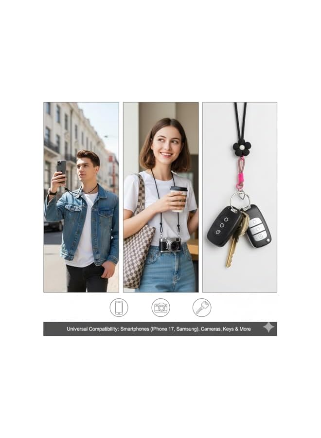 Green Tiger Crossbody Phone Lanyard, Anti-Theft Universal Phone Strap for Most Smartphones IPHONE 17 MAX PRO, Adjustable Cell Phone Neck Holder Tether Tabs for Men and Women, BLACK COLORS - Image 3