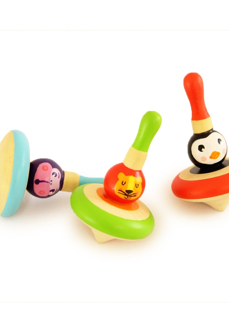 Shumee Handmade Animal 3 Spintops - Image 2