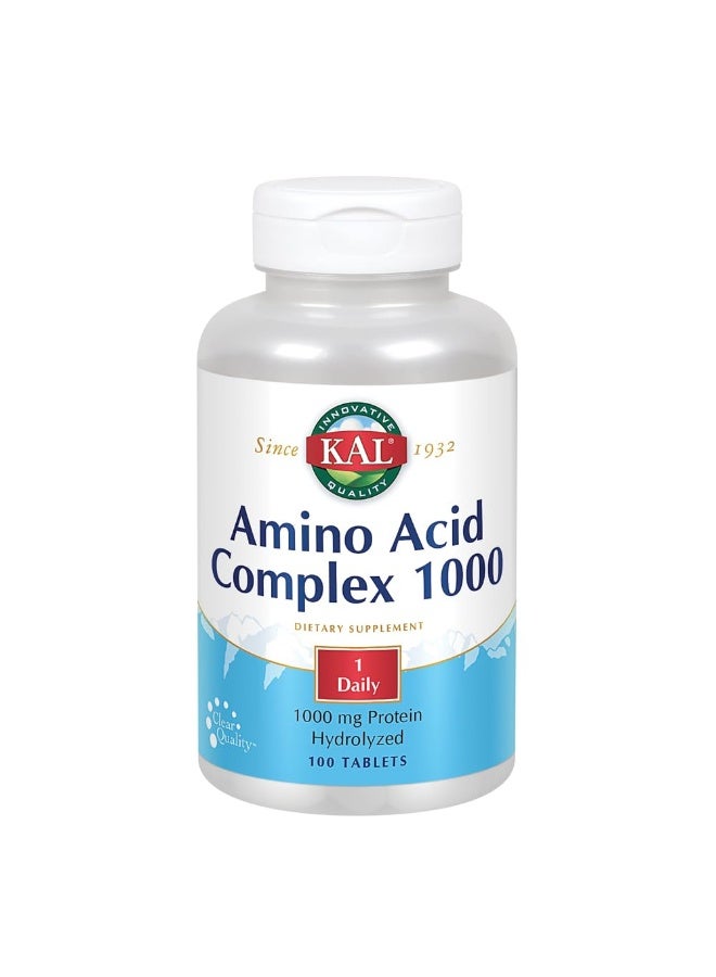 KAL Amino Acid Complex Tablets, 1000 mg, 100 Count - Image 1