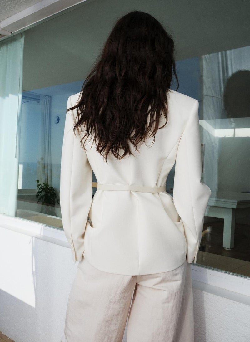 MANGO - Belt Structured Blazer - Image 1