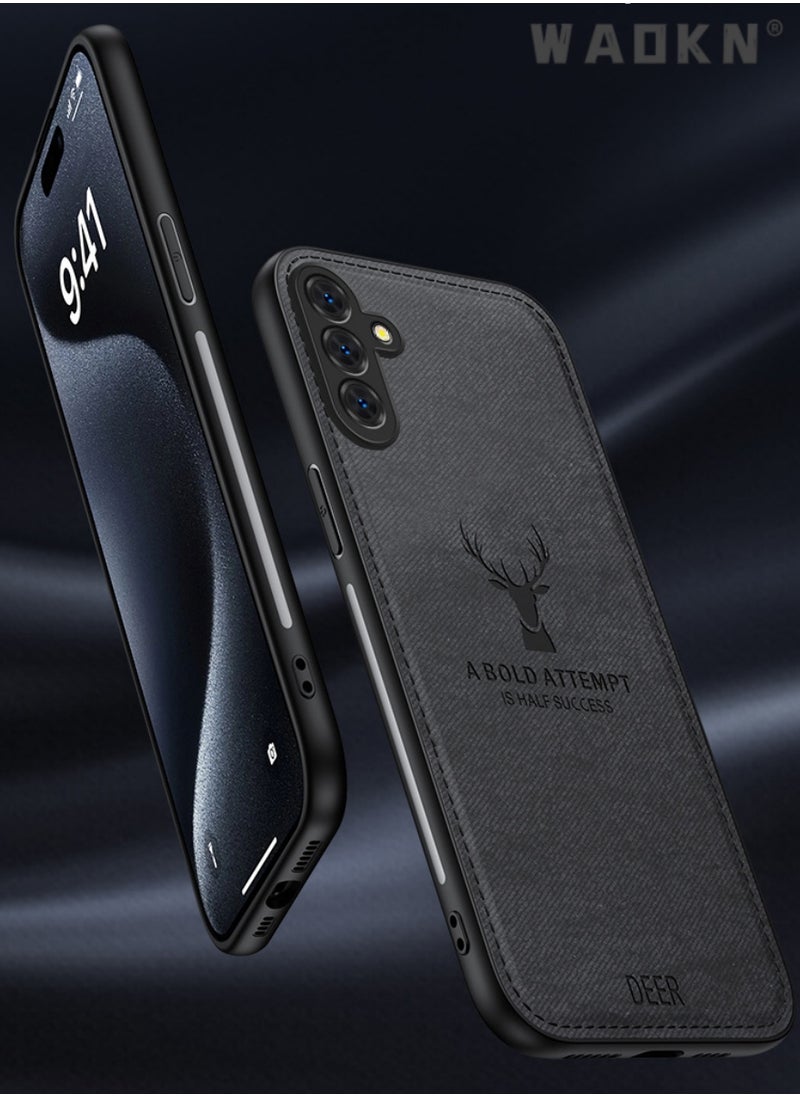 WAOKN Samsung Galaxy A55 Case, Designed for Galaxy A55 5G Case, Lambskin Leather Elk Pattern Case For Samsung A55，Soft Faux Leather Phone Case, Premium Protective Cover  - Image 5