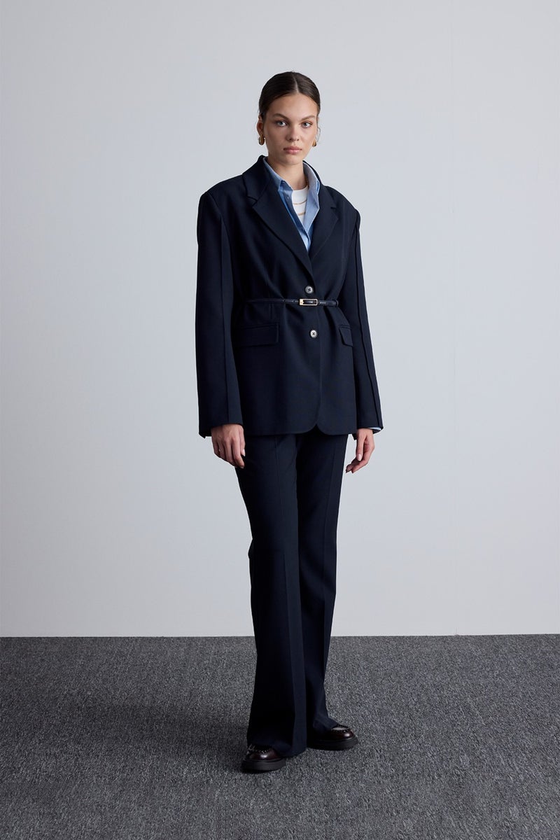 Manuka Classic Cut Blazer Jacket Navy Blue  - Image 2