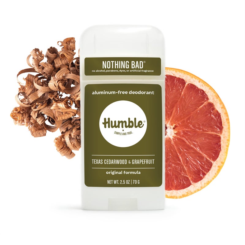 HUMBLE SIMPLE AND TRUE. HUMBLE BRANDS Original Formula Aluminum-free Deodorant. Long Lasting Odor Control with Baking Soda and Essential Oils, Texas Cedarwood and Grapefruit, Pack of 1 - Image 5