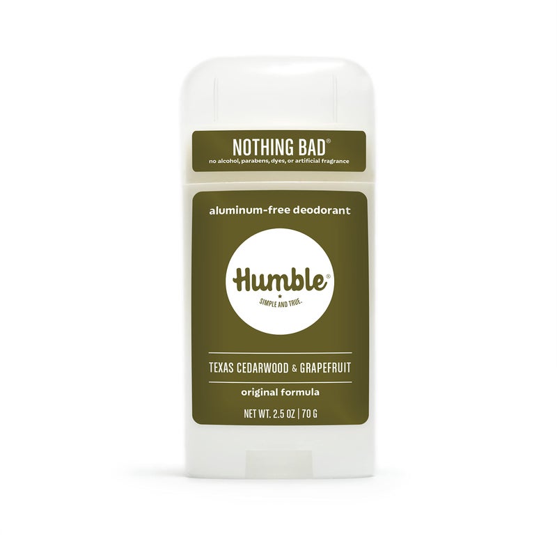HUMBLE SIMPLE AND TRUE. HUMBLE BRANDS Original Formula Aluminum-free Deodorant. Long Lasting Odor Control with Baking Soda and Essential Oils, Texas Cedarwood and Grapefruit, Pack of 1 - Image 1