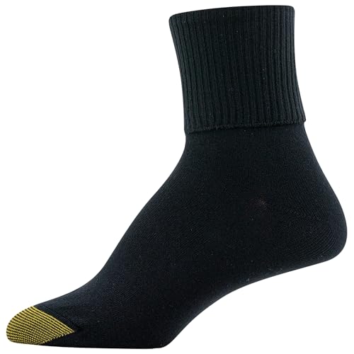GOLDTOE Women's Classic Turn Cuff Socks, Multipairs, Brown Grey Mix (6-Pairs), Shoe Size: 6-9 - Image 3