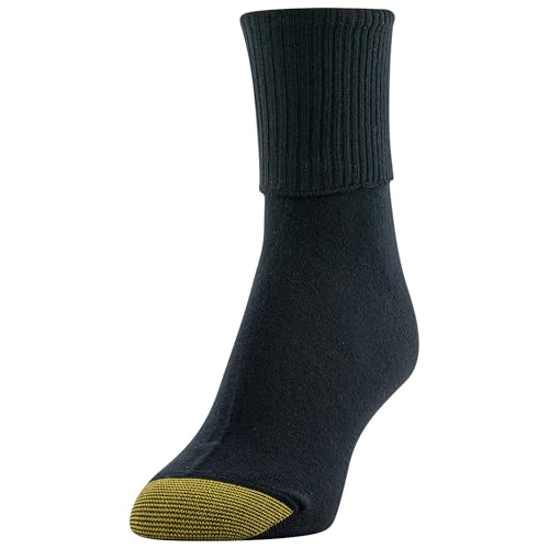 GOLDTOE Women's Classic Turn Cuff Socks, Multipairs, Brown Grey Mix (6-Pairs), Shoe Size: 6-9 - Image 2