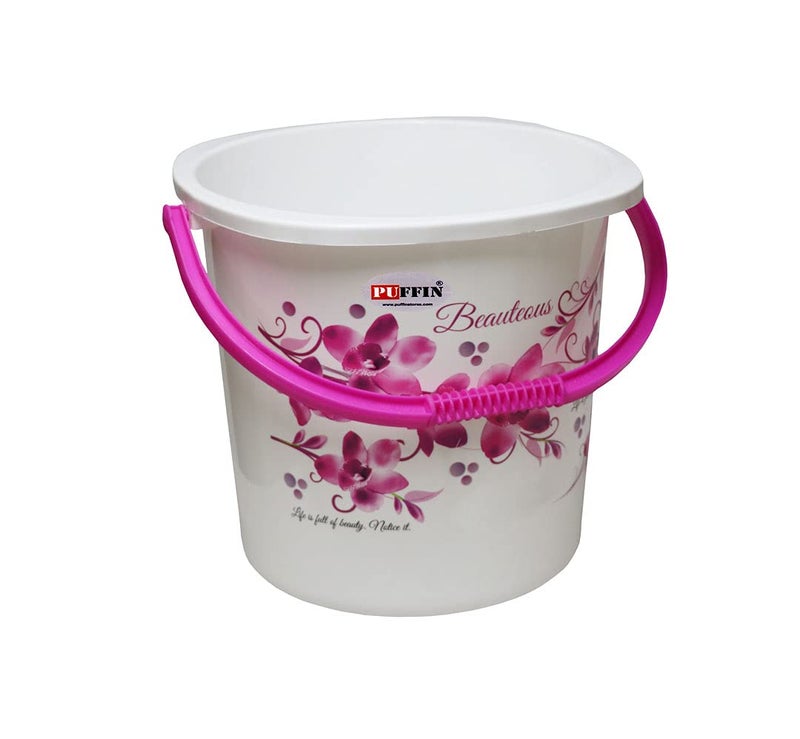 Puffin Square 6 Pcs Bathroom Set in Bucket+Tub+Mug 1L+Stool+Dustbin+Soap Case - Image 3