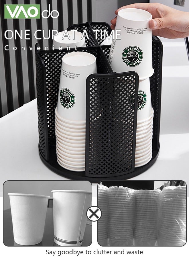 VAOdo Multifunctional Cups Holder Organizer 360°Rotating Cup Holder Rack Cosmetic Storage Kitchen Seasoning Storage Rack  - Image 2