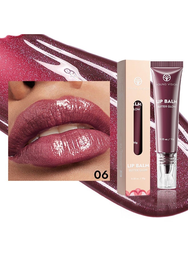 يونج فيجن بلسم شفايف باتر جلو، ملمعات الشفاه، أحمر شفاه، ملمع شفاه مرطب وصبغ، سيروم بترطيب يصل حتى 12 ساعة، صبغة عالية، لمعة نهائية لامعة، فقاعة العلكة 06 - Image 2