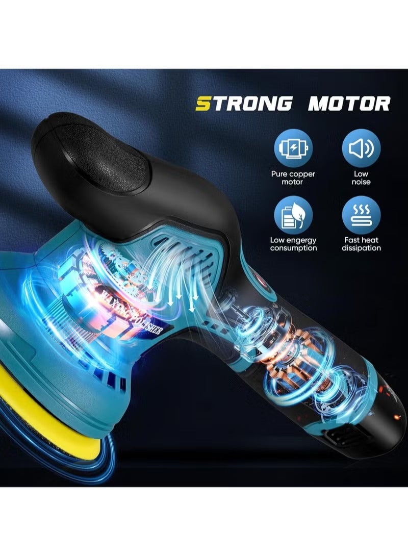 Cordless Polishing Machine 12V, Multifunctional Rechargeable Buffer & Waxing Tool with 8-Speed Variable Control, For Vehicles, Household Items & Rust Removal, Includes Sponge Pads & Accessories Kit - Image 3