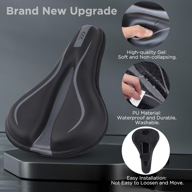 Simpeak غطاء مقعد دراجة جبلية سيمبيك مريح من جل مقعد دراجة طريق مقاوم للماء شامل لجميع مقاعد الدراجات للدراجات الخارجية - Image 2