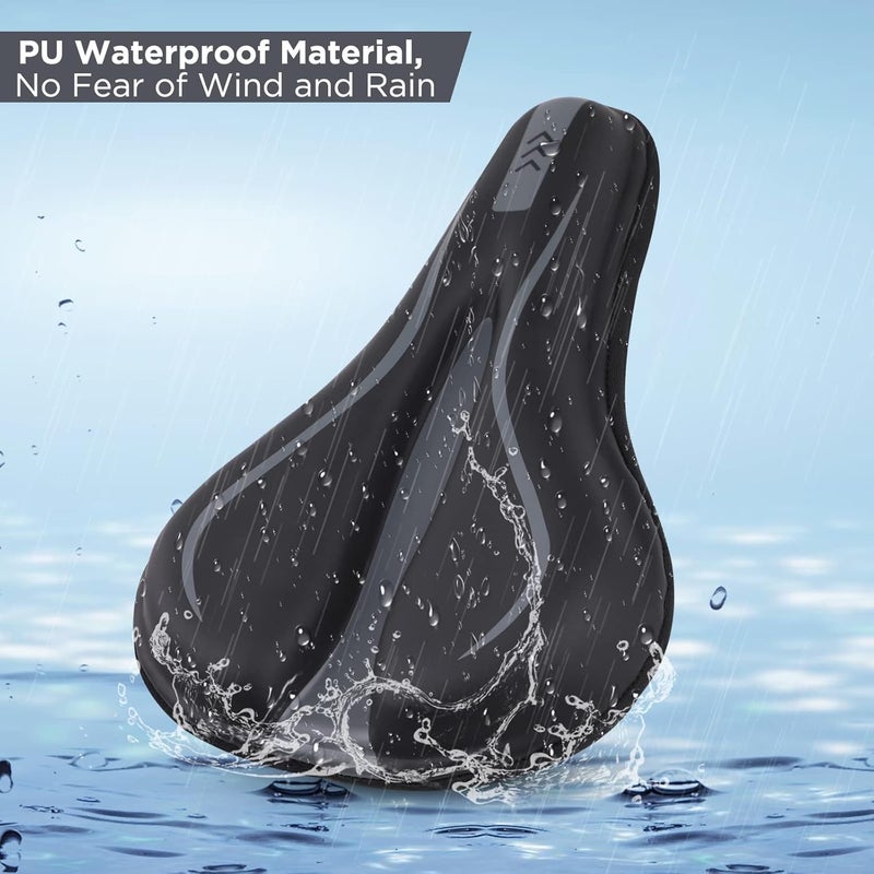 Simpeak غطاء مقعد دراجة جبلية سيمبيك مريح من جل مقعد دراجة طريق مقاوم للماء شامل لجميع مقاعد الدراجات للدراجات الخارجية - Image 3