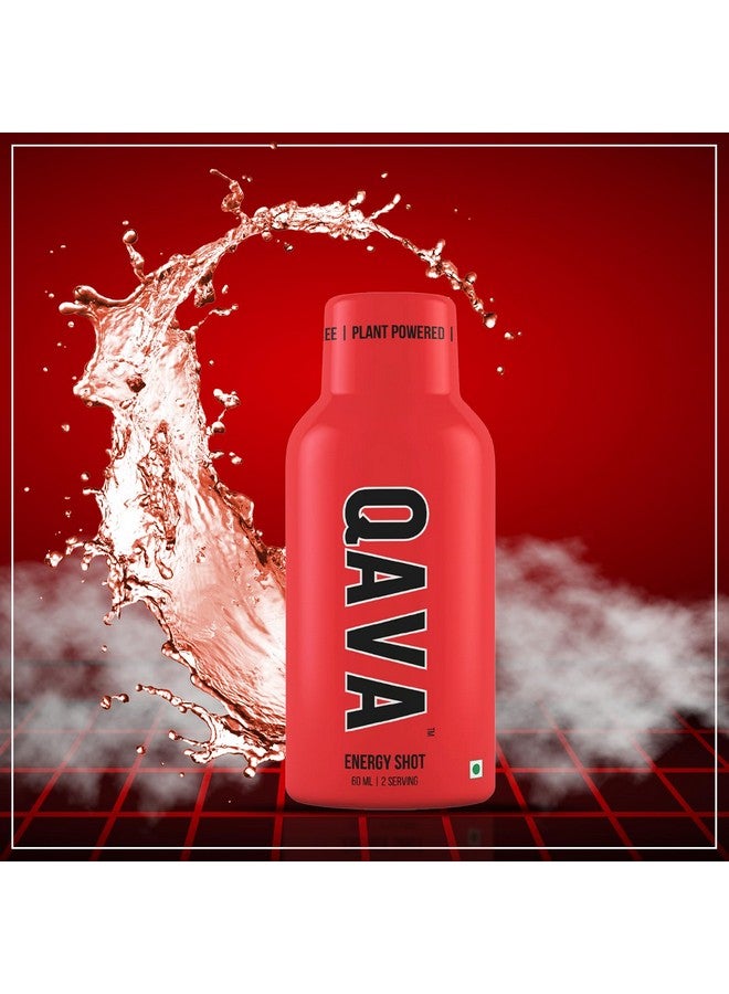QAVA QAVA Liquid Energy Shot|Plant Powered|Instant Energy Boost|Panax Ginseng|Gingko Biloba|60Ml (Pack Of 4)|No Added Sugar|Zero Calorie  - Image 2
