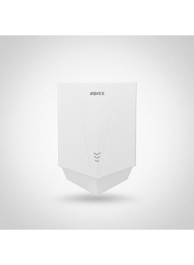 نوفيكس مجفف يدين أوتوماتيكي عالي السرعة NOVEX 1300 واط – طراز NHDA-06 | مستشعر بدون لمس | علامة تجارية بريطانية | 220-240 فولت | تصنيف IP23  مصنف - Image 1