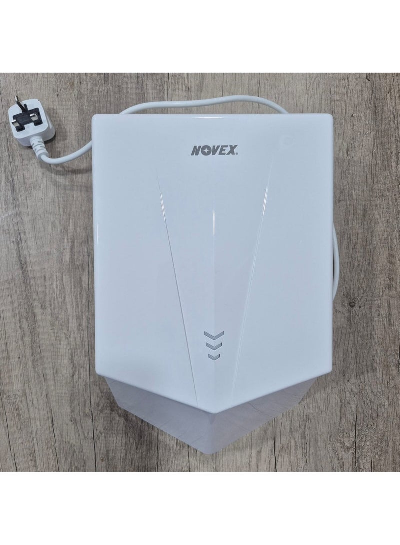 نوفيكس مجفف يدين أوتوماتيكي عالي السرعة NOVEX 1300 واط – طراز NHDA-06 | مستشعر بدون لمس | علامة تجارية بريطانية | 220-240 فولت | تصنيف IP23  مصنف - Image 4