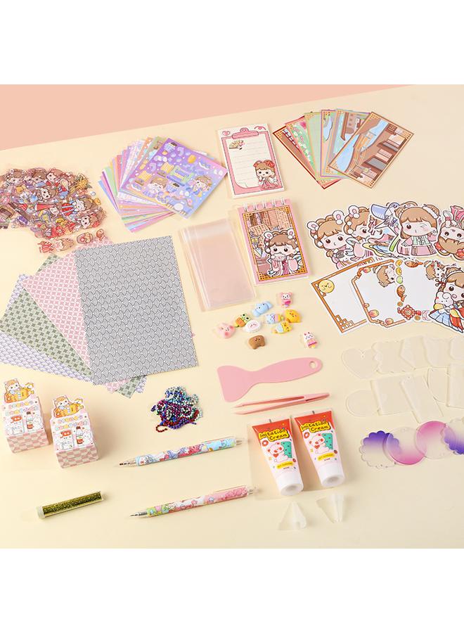 Bluejw Chestnut Jun Ancient Coat Deluxe Edition Goo Card Hand Account Suit New Portable DIY Hand Account Goo Card Cream Glue Suit - Image 4