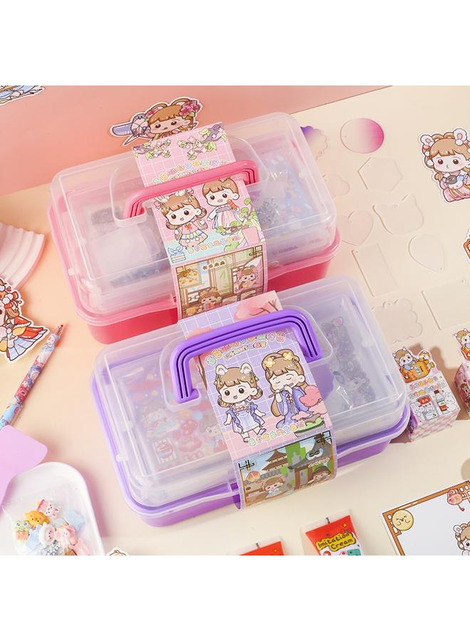 Bluejw Chestnut Jun Ancient Coat Deluxe Edition Goo Card Hand Account Suit New Portable DIY Hand Account Goo Card Cream Glue Suit - Image 1