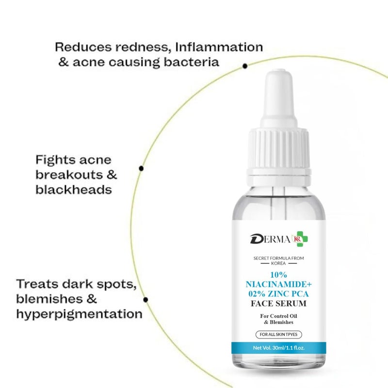 DERMAKR DERMA KR Niacinamide 10 with zinc 2 Face Serum Acne Prone Skin 30Ml - Image 3