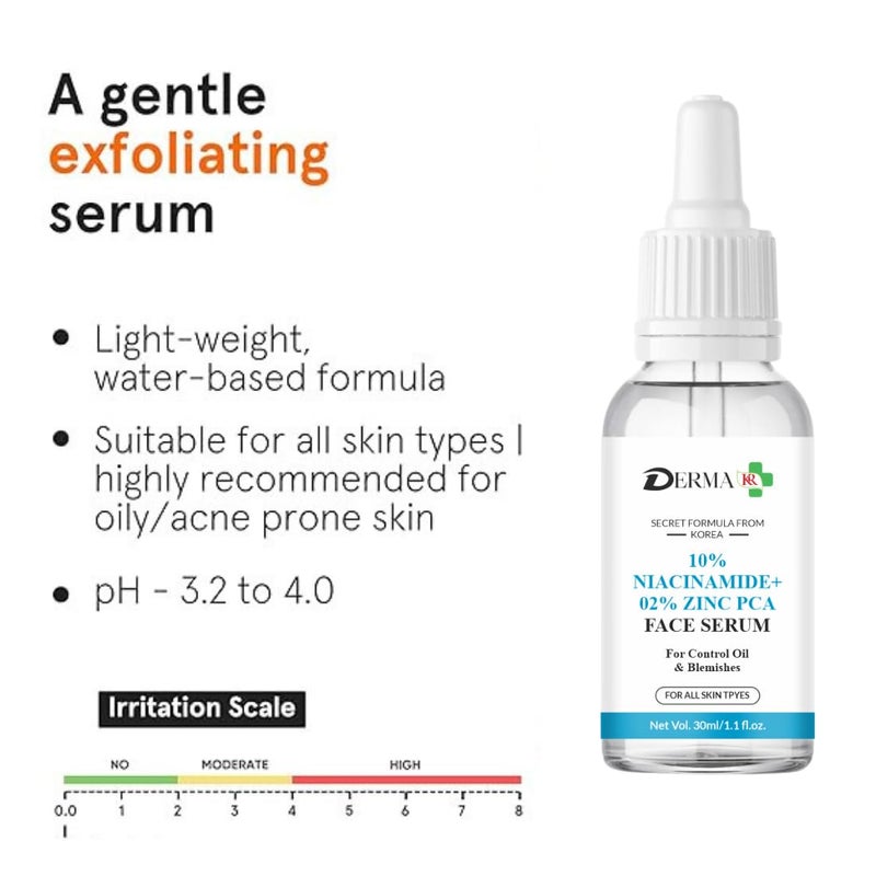 DERMAKR DERMA KR Niacinamide 10 with zinc 2 Face Serum Acne Prone Skin 30Ml - Image 5