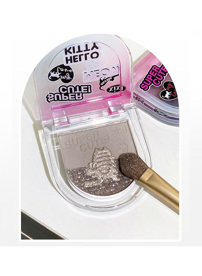 XIXI 3 Color Eyeshadow Palette-Eyeshadow and Highlighter Palette, 3 in 1 Makeup Powder Palette, Cruelty-Free Matte Eyeshadow, Shimmer Illuminator Highlighters for a Glowing Look,Smoky grey#03 - Image 3
