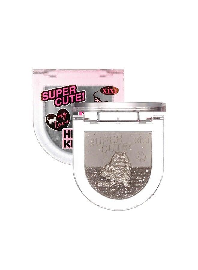 XIXI 3 Color Eyeshadow Palette-Eyeshadow and Highlighter Palette, 3 in 1 Makeup Powder Palette, Cruelty-Free Matte Eyeshadow, Shimmer Illuminator Highlighters for a Glowing Look,Smoky grey#03 - Image 1