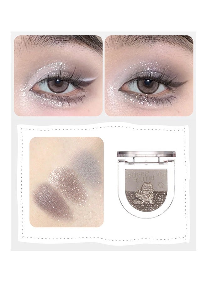 XIXI 3 Color Eyeshadow Palette-Eyeshadow and Highlighter Palette, 3 in 1 Makeup Powder Palette, Cruelty-Free Matte Eyeshadow, Shimmer Illuminator Highlighters for a Glowing Look,Smoky grey#03 - Image 2