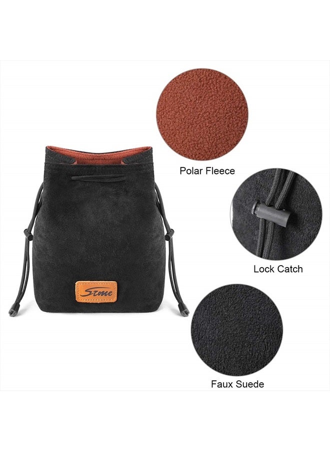 S-ZONE Soft Camera Bag DSLR Insert Handbag Drawstring Lens Case Compatible with Canon Nikon Sony - Image 2